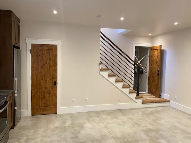 300 E Washington Ave, Breckenridge, CO 80424 - entryway with concrete flooring, stairs, and recessed lighting