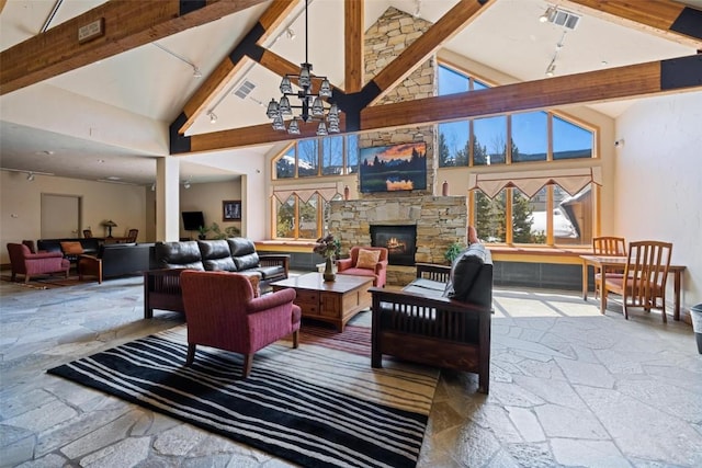 23110 US Highway 6 Unit 5044, Keystone, CO 80435 - community lobby with high vaulted ceiling and beam ceiling