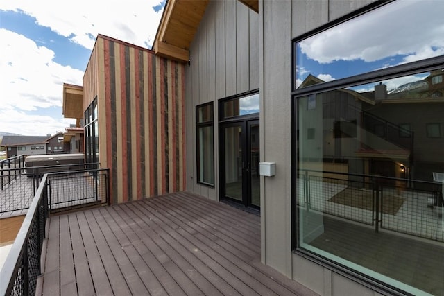 deck featuring french doors