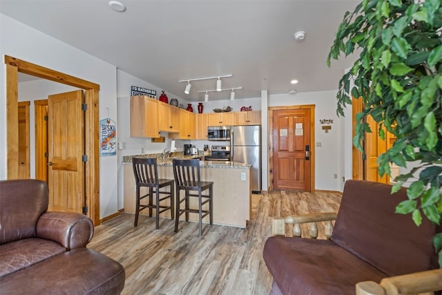 150 Dercum Sq Unit 8499, Keystone, CO 80435 - living room featuring light wood-type flooring and baseboards