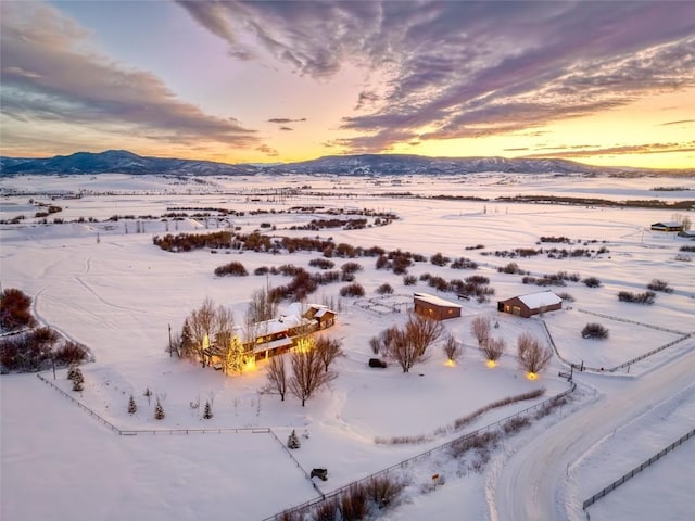 32505 County Road 20, Steamboat Springs, CO 80487 - snowy aerial view featuring a mountain view