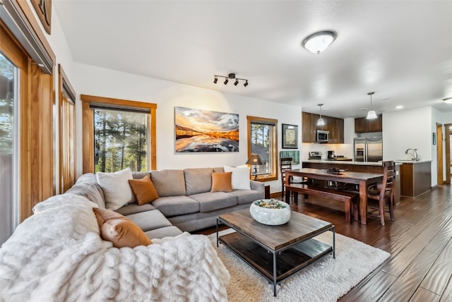 564 White Cloud Dr, Breckenridge, CO 80424 - living room with dark wood finished floors