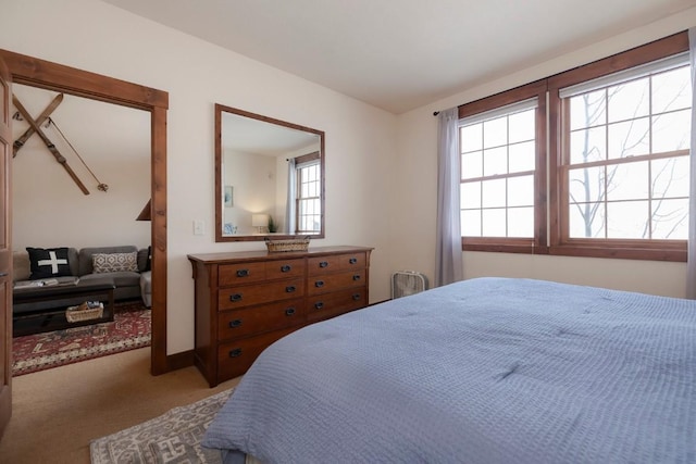 view of carpeted bedroom