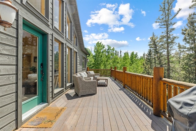 1729 Pinto Trl, Como, CO 80432 - wooden terrace featuring an outdoor hangout area