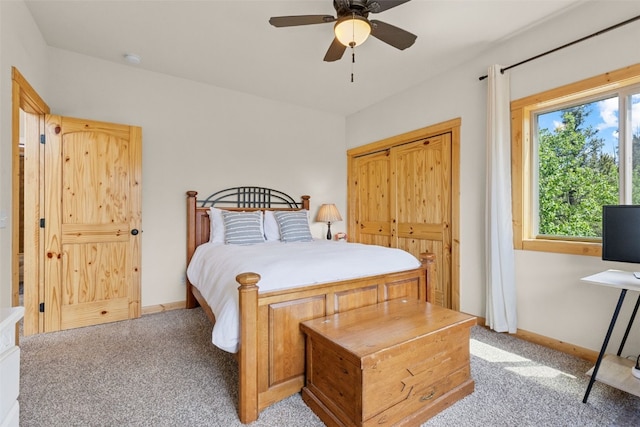 1729 Pinto Trl, Como, CO 80432 - bedroom with light carpet and a ceiling fan
