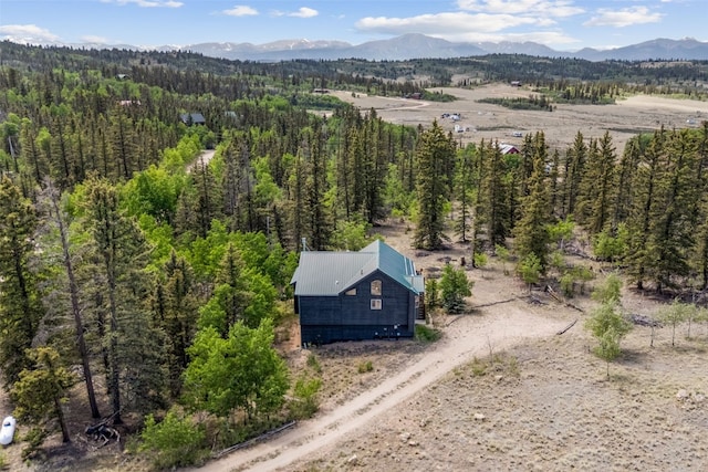 1729 Pinto Trl, Como, CO 80432 - view from above of property featuring a mountain backdrop and a forest