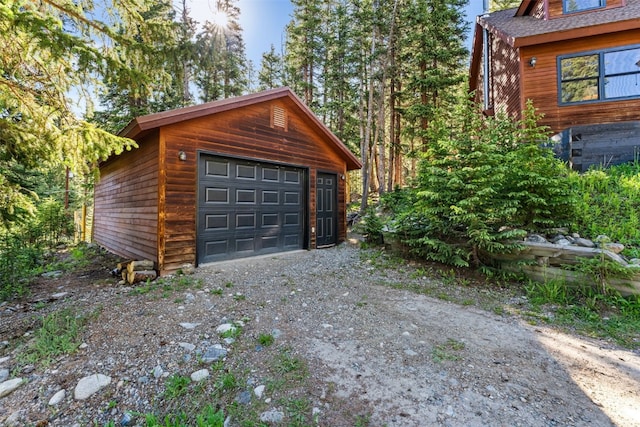 654 County Road 672, Breckenridge, CO 80424 - detached garage featuring dirt driveway