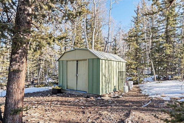 50 Puma Ct, Como, CO 80432 - snow covered structure with a storage unit and an outdoor structure
