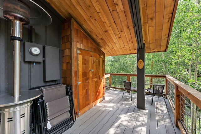 view of wooden terrace