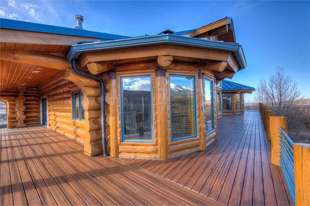 1390 Mountain Valley Rd, La Veta, CO 81055 - view of wooden terrace