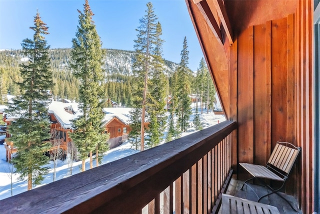 960 Whispering Pines Ln, Breckenridge, CO 80424 - snow covered back of property with a mountain view and a wooded view