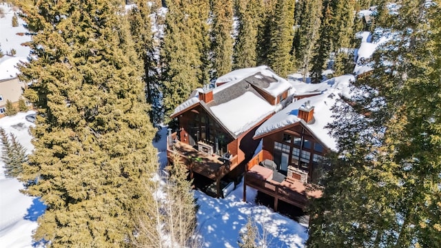 960 Whispering Pines Ln, Breckenridge, CO 80424 - view of snowy aerial view