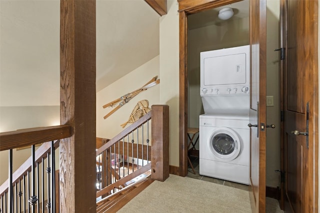 210 Game Trail Rd, Silverthorne, CO 80498 - laundry room featuring laundry area and stacked washing maching and dryer