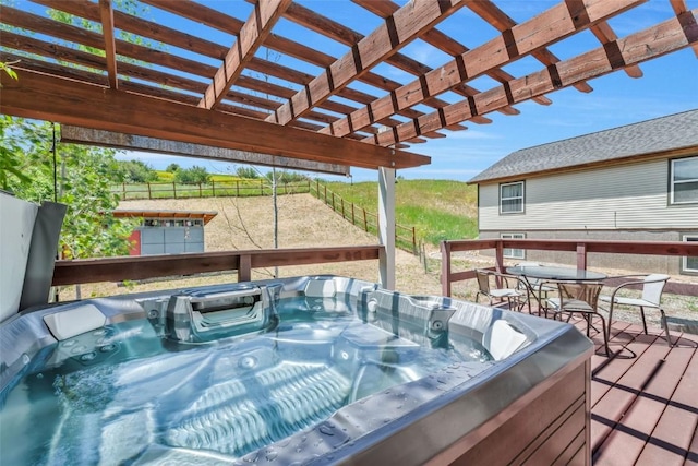 2981 Abbey Rd, Steamboat Springs, CO 80487 - deck with a hot tub