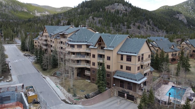 20 Hunki Dori Ct Unit 2212, Keystone, CO 80435 - aerial view of mountains and a pool area