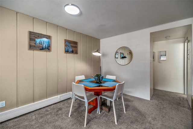 370 E Ln Bonte St Unit A, Dillon, CO 80435 - dining area featuring carpet flooring and a baseboard radiator