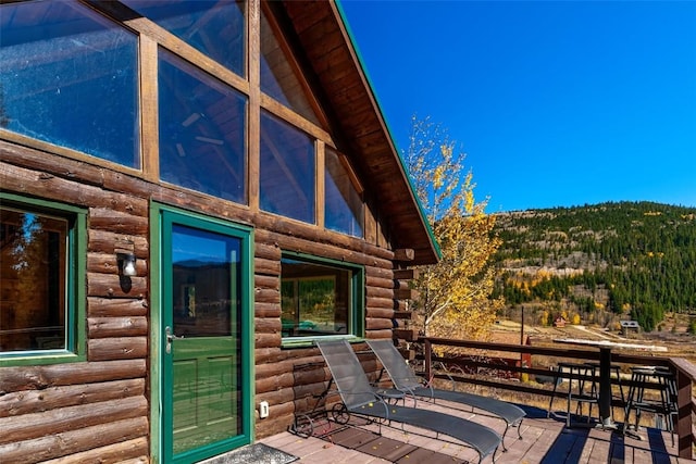 28 No Name Ln, Alma, CO 80420 - wooden deck with a forest view