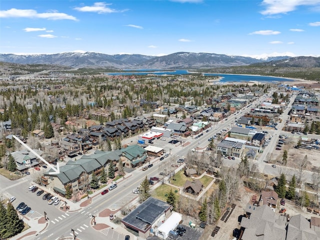 101 E Main St Unit 301, Frisco, CO 80443 - aerial view of property and surrounding area featuring a water and mountain view