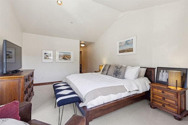 101 E Main St Unit 301, Frisco, CO 80443 - carpeted bedroom with lofted ceiling and baseboards