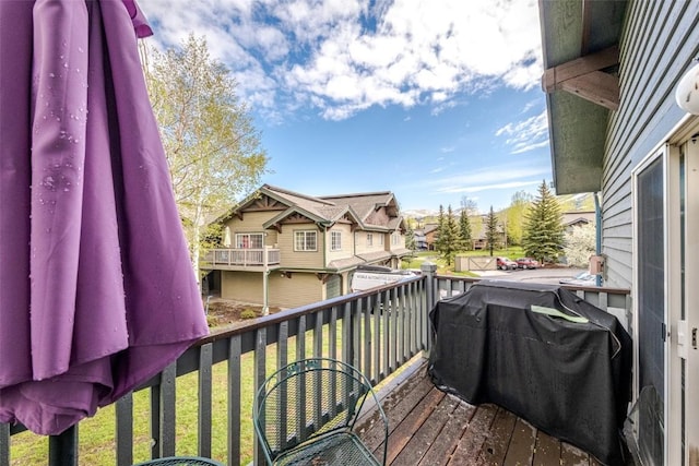 1399 Morgan Ct Unit 704, Steamboat Springs, CO 80487 - deck featuring a residential view and grilling area