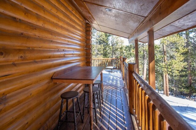 204 Ski Doo Rd, Fairplay, CO 80440 - view of wooden deck