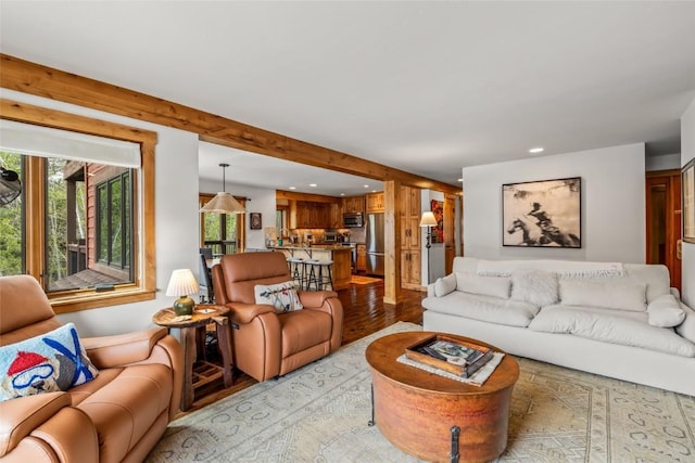 1655 Ranch Rd Unit 403, Steamboat Springs, CO 80487 - living room with recessed lighting and light wood-type flooring