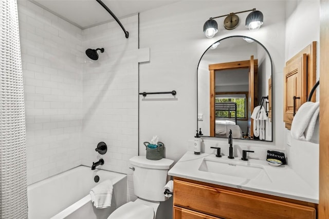 1655 Ranch Rd Unit 403, Steamboat Springs, CO 80487 - bathroom with ensuite bath, shower / bath combo with shower curtain, vanity, and toilet