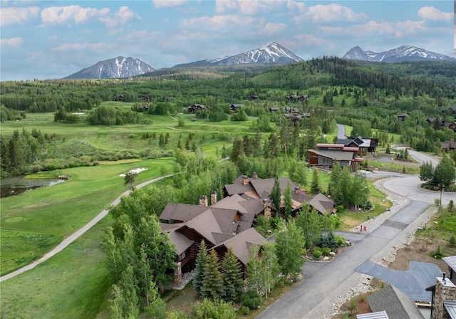 330 High Park Ct, Silverthorne, CO 80498 - bird's eye view with a wooded view and a water and mountain view