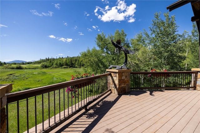 330 High Park Ct, Silverthorne, CO 80498 - wooden deck featuring a lawn and a mountain view