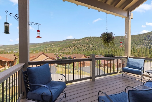 67 Outpost Dr Unit 67, Keystone, CO 80435 - wooden deck with a mountain view and a forest view