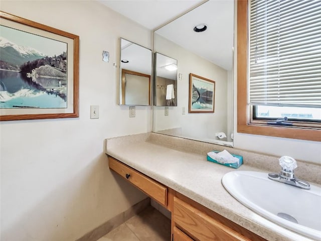 22280 US Highway 6 Unit 1717, Keystone, CO 80435 - bathroom with vanity and tile patterned floors