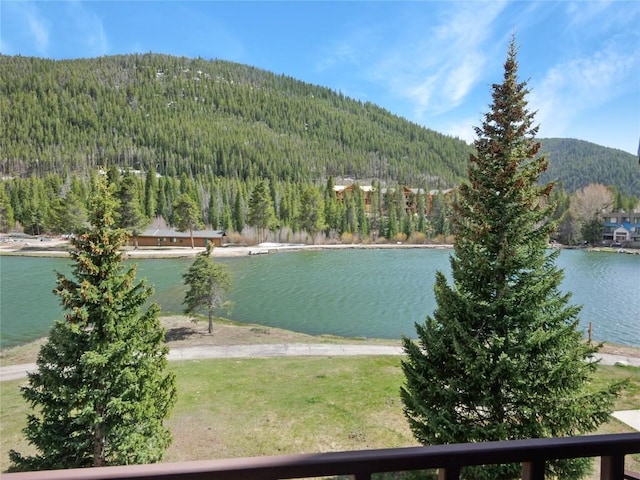 22280 US Highway 6 Unit 1717, Keystone, CO 80435 - water view featuring a forest and a mountain backdrop