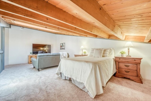 8300 Ryan Gulch Rd Unit F306, Silverthorne, CO 80498 - bedroom with carpet floors and wooden ceiling