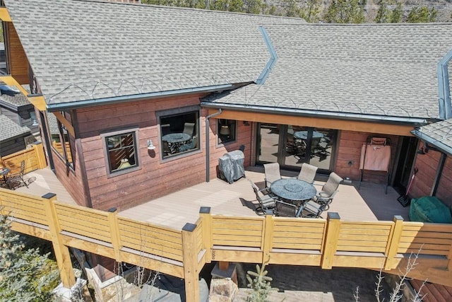28 Tieze Ln, Keystone, CO 80435 - wooden deck with outdoor dining area