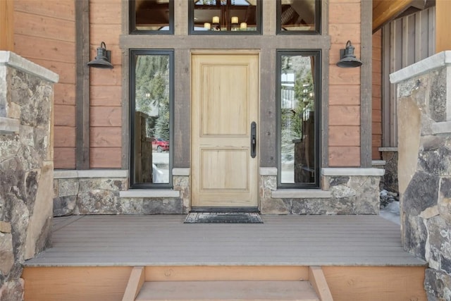 28 Tieze Ln, Keystone, CO 80435 - view of exterior entry with stone siding