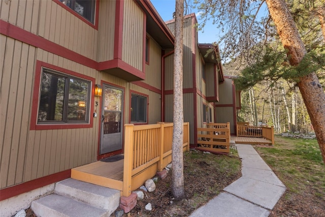 160 Creekside Dr Unit 3, Frisco, CO 80443 - property entrance featuring a wooden deck