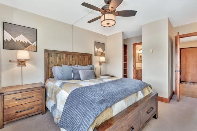 1995 Storm Meadows Dr Unit 307, Steamboat Springs, CO 80487 - bedroom featuring light carpet and a ceiling fan