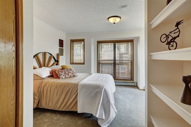 307 Saddle Ridge Dr Unit 307, Wildernest, CO 80498 - carpeted bedroom with ornamental molding and a textured ceiling
