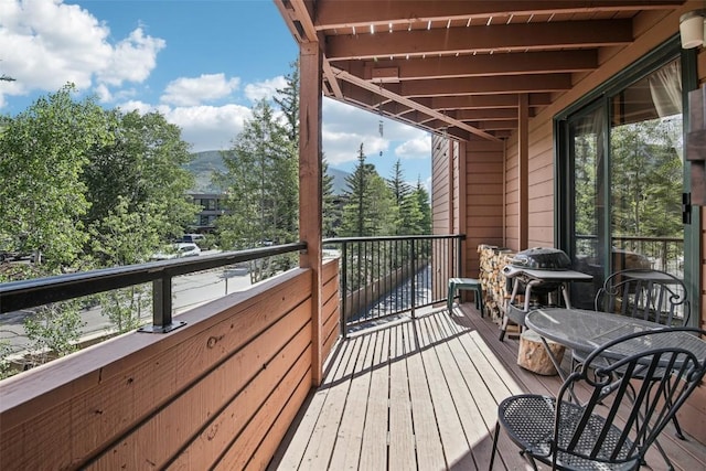 210 E Ln Bonte St Unit 121, Dillon, CO 80435 - balcony with grilling area and a mountain view