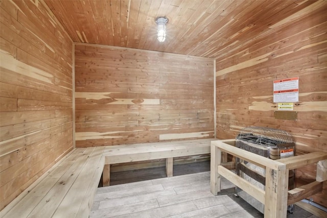 210 E Ln Bonte St Unit 121, Dillon, CO 80435 - relaxing sauna featuring wood walls, wood ceiling, and wood finished floors