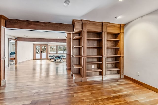 252 Lake View Dr, Silverthorne, CO 80498 - spare room featuring french doors, light wood finished floors, baseboards, and a smoke detector