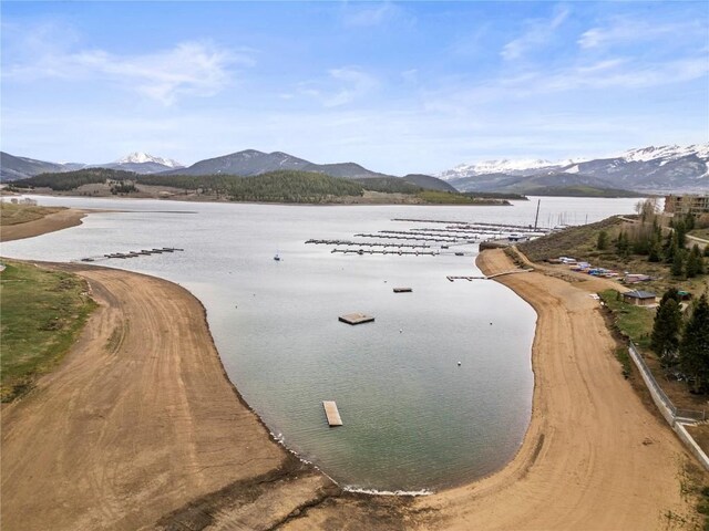 414 Tenderfoot St Unit 1, Dillon, CO 80435 - water view featuring a mountain backdrop