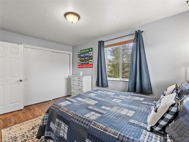 414 Tenderfoot St Unit 1, Dillon, CO 80435 - bedroom featuring wood finished floors and a closet
