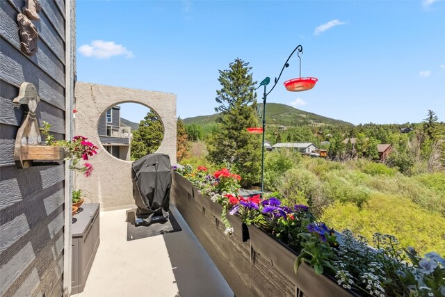 340 Straight Creek Dr Unit 206, Dillon, CO 80435 - view of patio / terrace featuring area for grilling and a mountain view