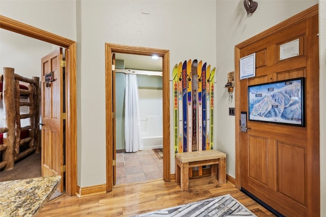 22714 US Highway 6 Unit 5977, Keystone, CO 80435 - foyer entrance featuring light wood finished floors and baseboards