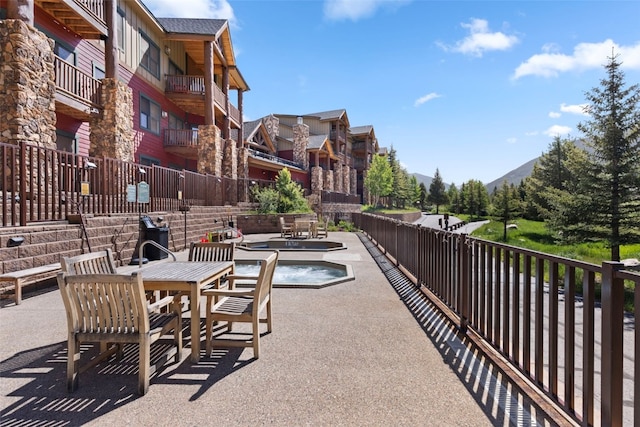 22714 US Highway 6 Unit 5977, Keystone, CO 80435 - view of patio / terrace featuring a swimming pool and a mountain view