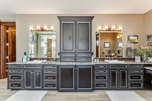 full bath with double vanity