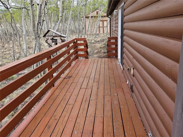 631 Arrowhead Dr, Como, CO 80456 - view of wooden deck