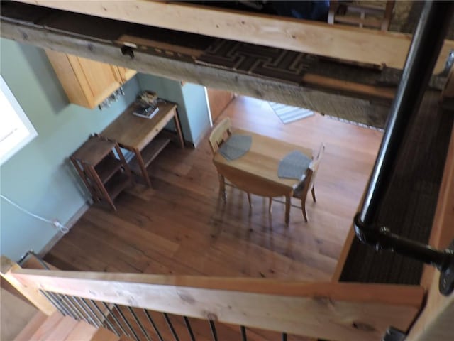 interior space featuring wood finished floors