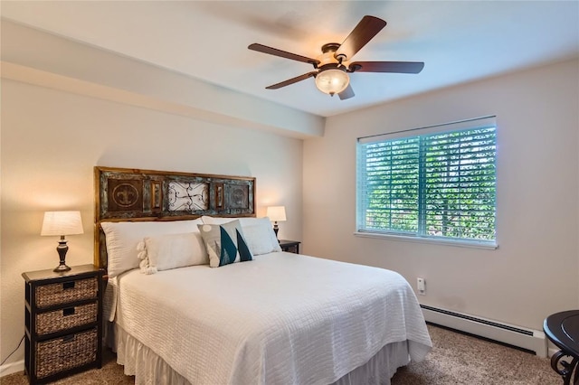 1437 Morgan Ct Unit 1437, Steamboat Springs, CO 80487 - carpeted bedroom with a baseboard heating unit and a ceiling fan